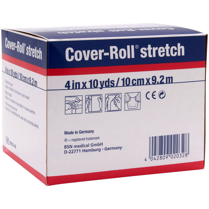 BSN Medical Cover-Roll Stretch Dressing Retention Tape with Liner, 4 Inch x 10 Yard, White