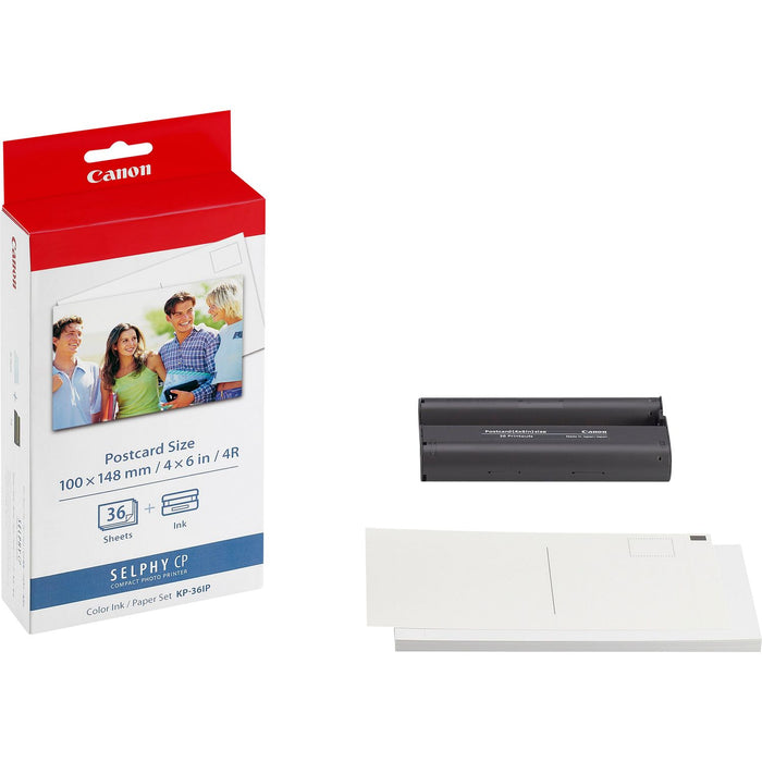 Canon KP-36IP Colour Ink + Paper Set Postcard Size - 36 Prints - 7737A001