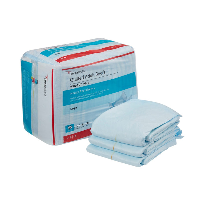 Cardinal Health Wings Plus Quilted Adult Briefs, Heavy - 66034-Pack - LL Medico