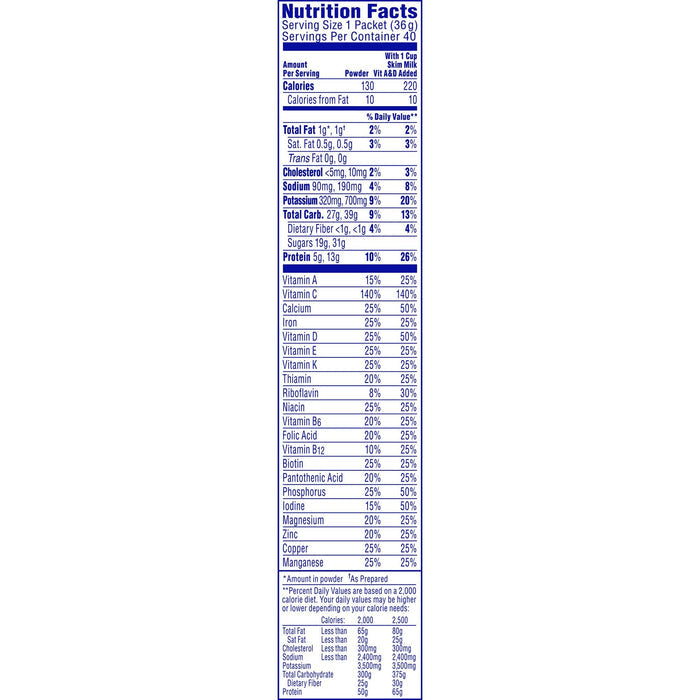 Carnation Breakfast Essentials Powder Drink Mix, Rich Milk Chocolate - 12326257-Box - LL Medico