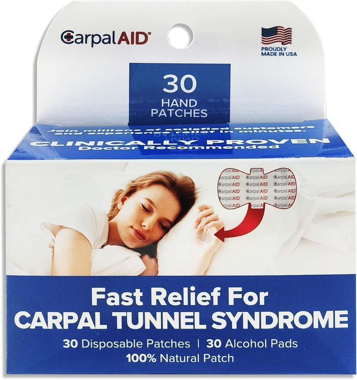 Carpal AID Carpal Tunnel Support Hand Patches, 30 Count - CA-30PK UNI-Pack - LL Medico