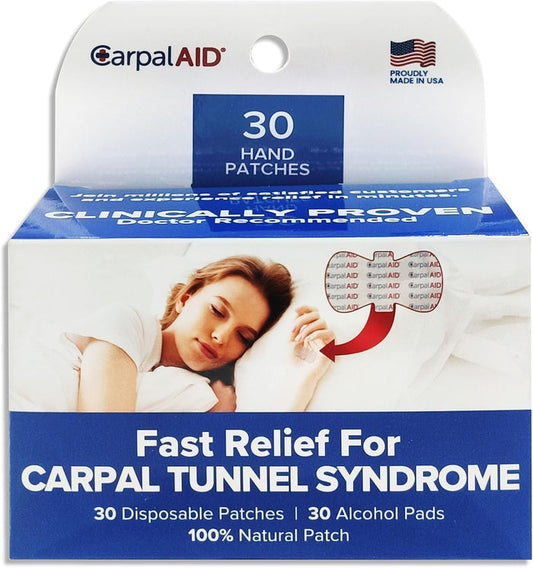 Carpal AID Carpal Tunnel Support Hand Patches, 30 Count - CA-30PK UNI-Pack - LL Medico