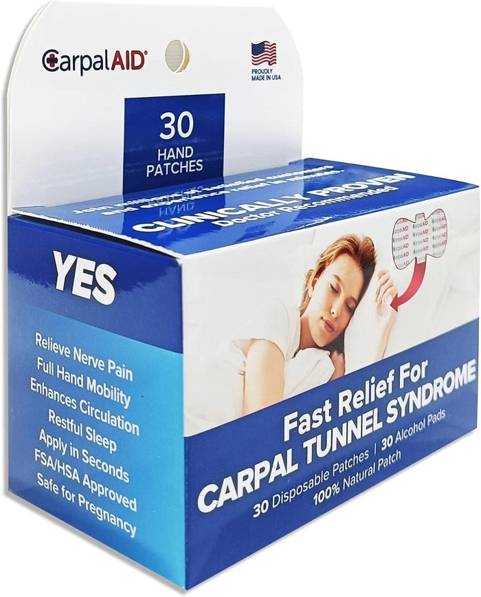 Carpal AID Carpal Tunnel Support Hand Patches, 30 Count - CA-30PK UNI-Pack - LL Medico