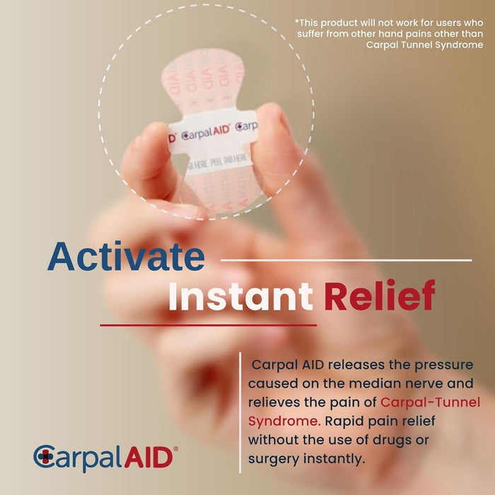 Carpal AID Carpal Tunnel Support Hand Patches, 30 Count - CA-30PK UNI-Pack - LL Medico