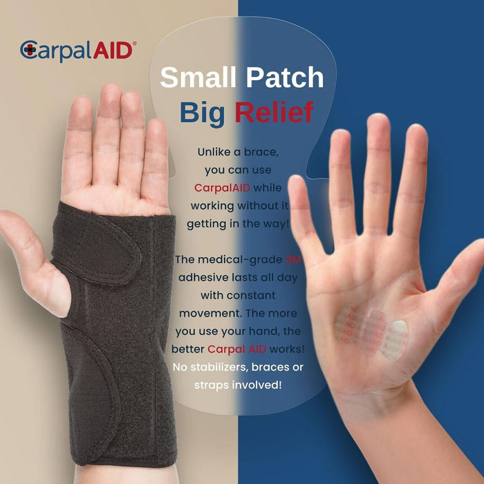 Carpal AID Carpal Tunnel Support Hand Patches, 30 Count - CA-30PK UNI-Pack - LL Medico