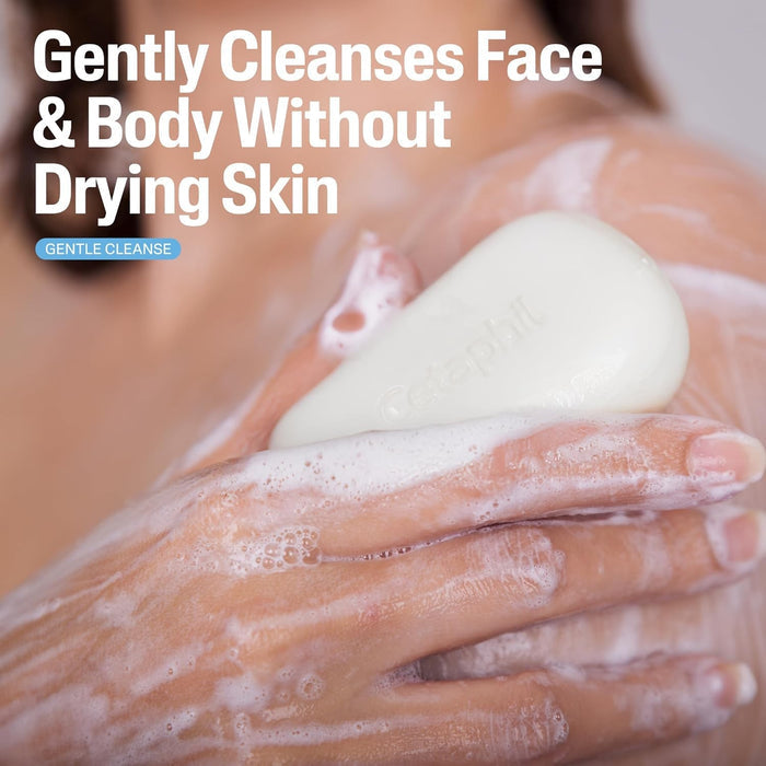 Cetaphil Gentle Cleansing Bar, Dry to Normal Sensitive Skin, 4.5 oz
