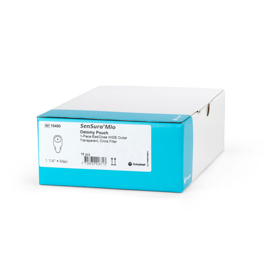 Coloplast SenSura Mio Flat One-Piece Ostomy Pouch, Transparent, 11-Inch, Box of 10 - 10490 - LL Medico