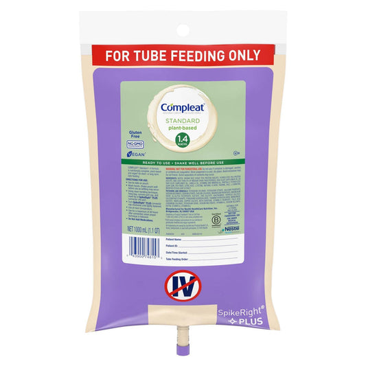 Compleat Standard 1.4 Cal Tube Feeding Formula, Vanilla, 1000 mL - 00043900349275-Single - LL Medico