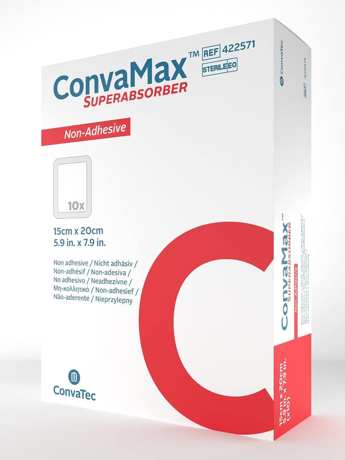 ConvaTec ConvaMax Superabsorber Super Absorbent Dressing, 8 x 8 Inch