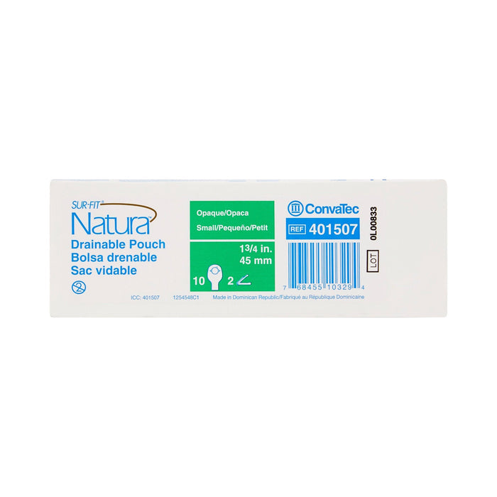 ConvaTec Sur-Fit Natura Two-Piece Colostomy Pouch, Drainable, Opaque, 10-Inch, with Filter