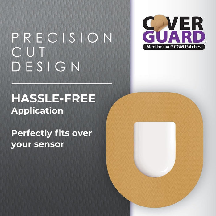 CoverGuard CGM Overpatch for Omnipod 5, Center-Cut, Tan - 101-301T-Pack - LL Medico