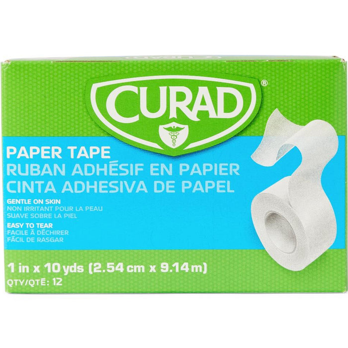 Curad Paper Adhesive Tape, Non-Sterile, 1" x 10 Yard