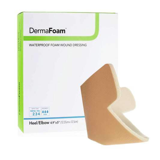 Dermarite DermaFoam Nonadhesive without Border Foam Dressing, Heel/Elbow