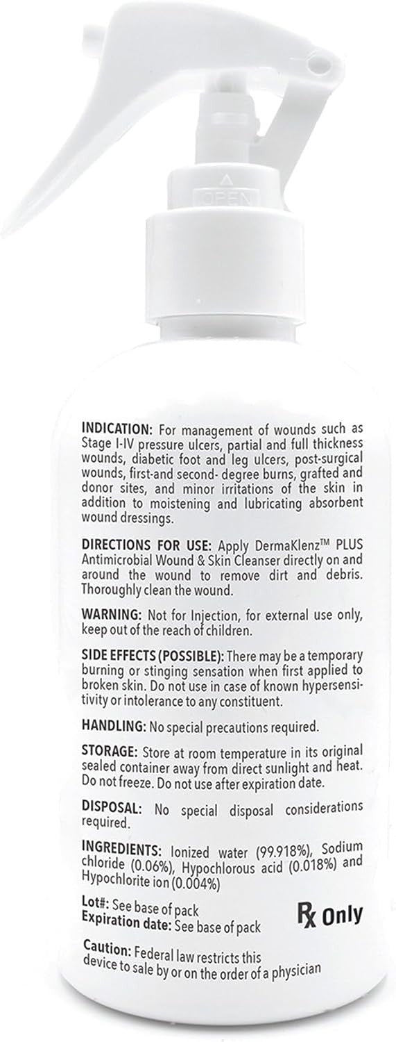DermaRite's DermaKlenz PLUS Wound Cleanser - Spray Bottle, 8 oz.