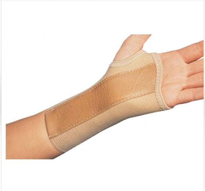 DJO ProCare Low Profile Contoured Wraparound Wrist Brace, Right Hand, Beige - 79-87073-Single - LL Medico