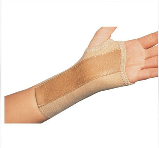 DJO ProCare Low Profile Contoured Wraparound Wrist Brace, Right Hand, Beige - 79-87073-Single - LL Medico