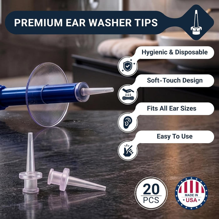 Doctor Easy Rhino/Elephant Ear Washer Single-Use Tips, Pack of 20