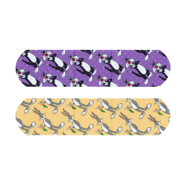 Dukal Looney Tunes Stat Strip Bugs Bunny /Sylvester Adhesive Strip, ¾ x 3 Inch