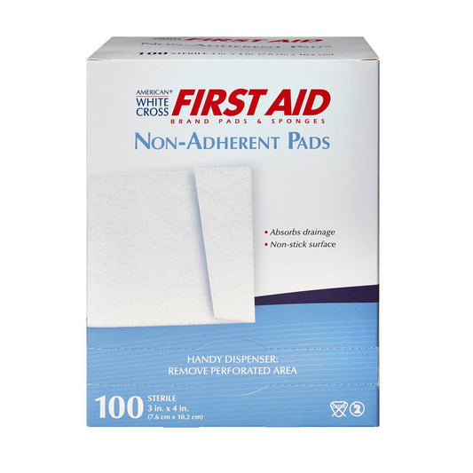 Dukal American White Cross Nonadherent Dressing, 3 x 4 Inch