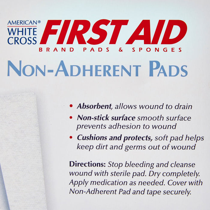 Dukal American White Cross Nonadherent Dressing, 3 x 4 Inch