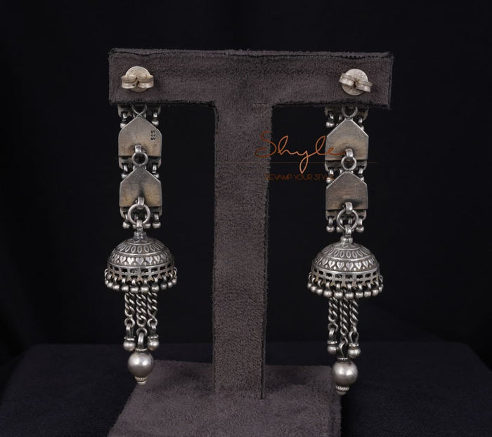 Dulari Layered Intricate Ghughri Jhumka back