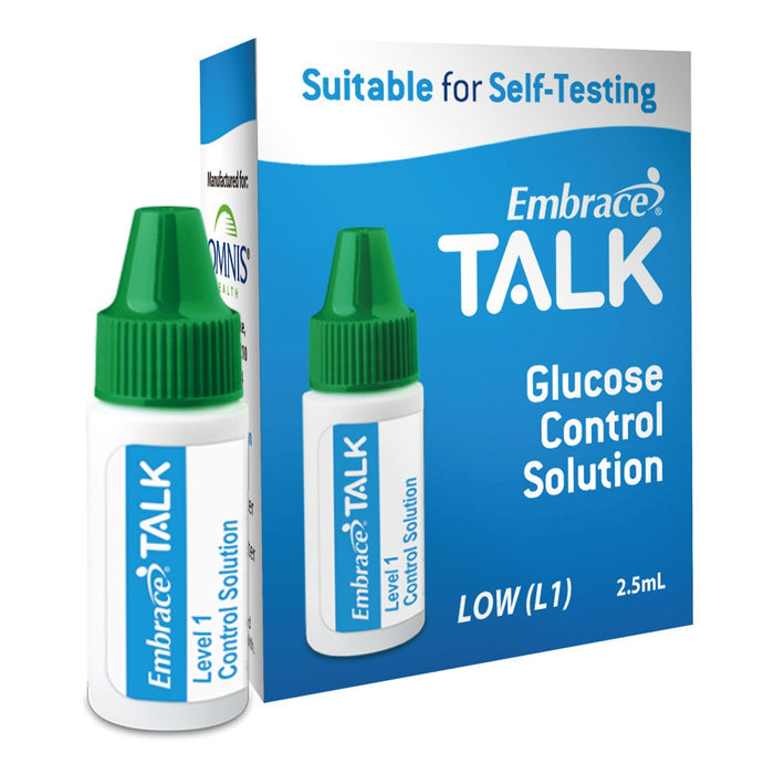 Embrace Talk Blood Glucose Control Solution, Level 1, 2.5 mL - APX03AB0318-Single - LL Medico