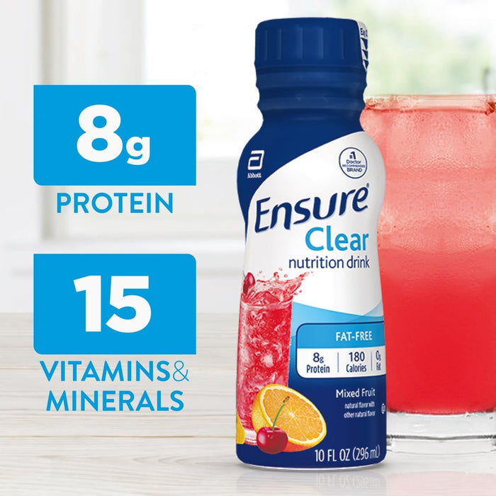 Ensure Clear Nutrition Drink, Mixed Fruit, 10 oz Bottle, CS/12 - 62479-Case - LL Medico