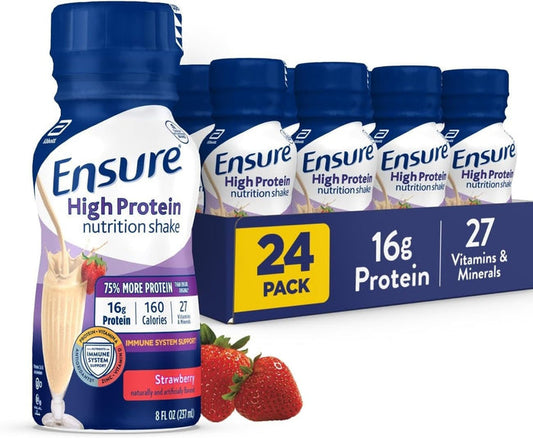 Ensure High Protein Nutrition Shake, Strawberry, 8 oz - 66546-Single - LL Medico