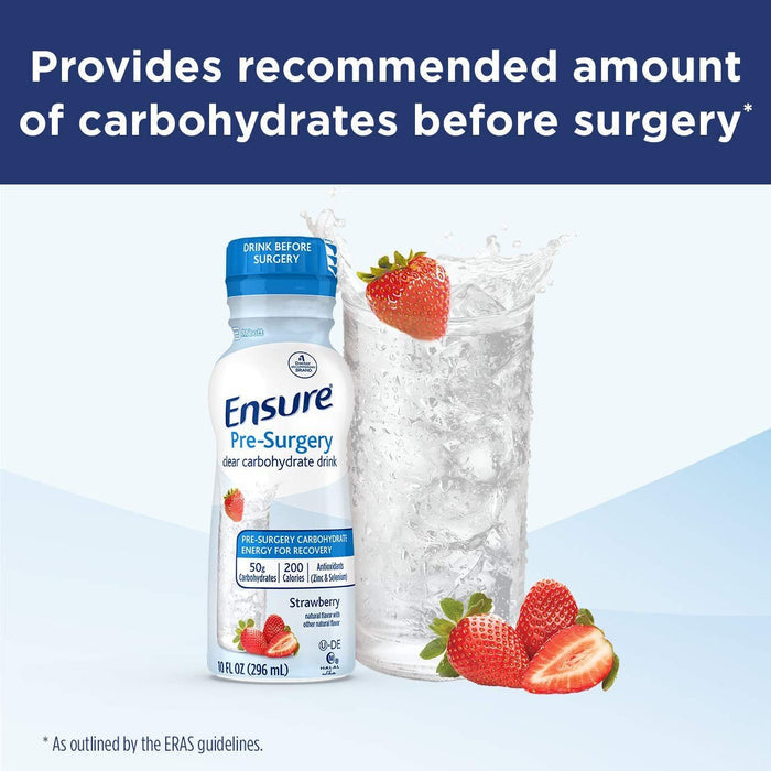 Ensure Pre-Surgery Clear Carbohydrate Drink, Strawberry, 10 oz - 66437-Single - LL Medico