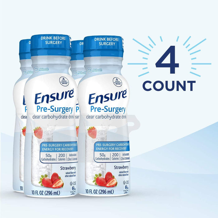 Ensure Pre-Surgery Clear Carbohydrate Drink, Strawberry, 10 oz - 66437-Single - LL Medico