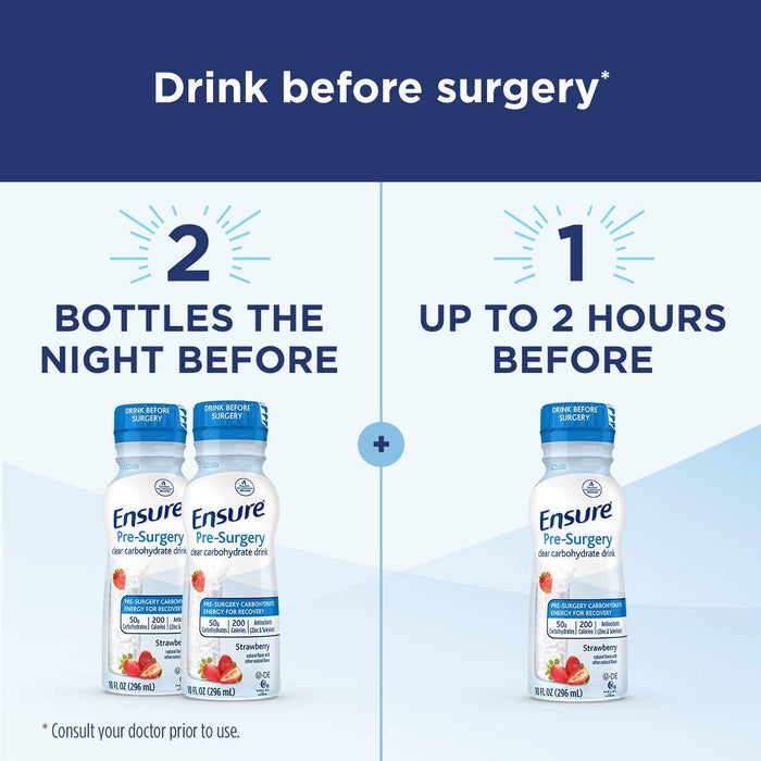 Ensure Pre-Surgery Clear Carbohydrate Drink, Strawberry, 10 oz - 66437-Single - LL Medico