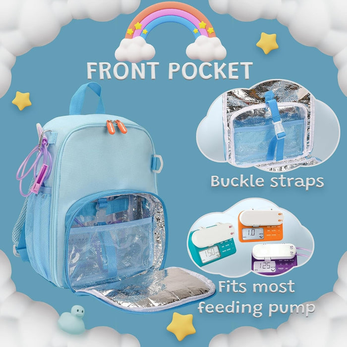 EnteraLite Infinity Feeding Pump Backpack, Teal, 13" x 8" x 4.5" - PCK1002-Single - LL Medico