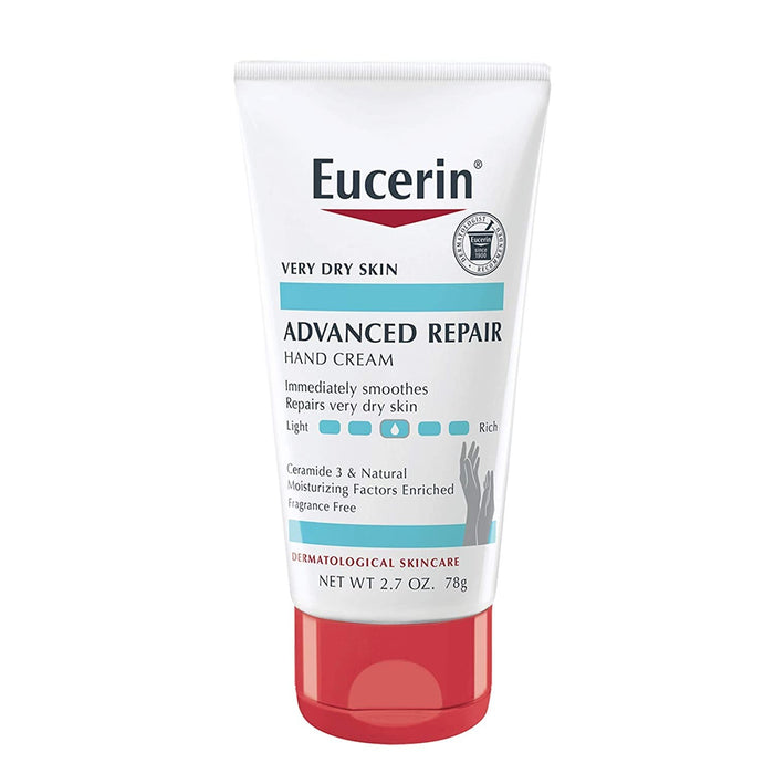 Eucerin Advanced Repair Hand Cream, Fragrance Free, 2.7 oz