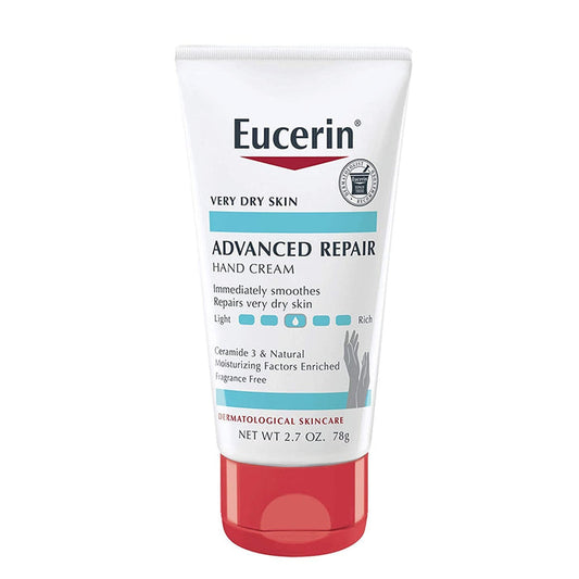 Eucerin Advanced Repair Hand Cream, Fragrance Free, 2.7 oz