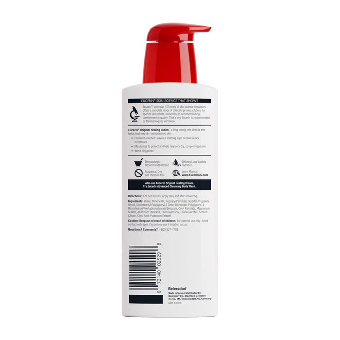 Eucerin Original Healing Lotion, Unscented, 16 oz Pump Bottle