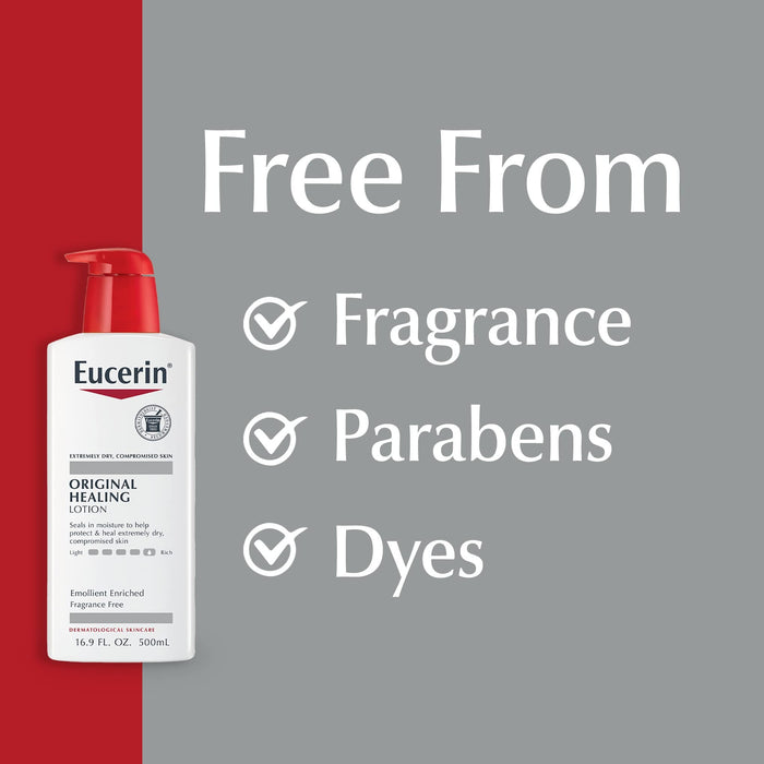 Eucerin Original Healing Lotion, Unscented, 16 oz Pump Bottle