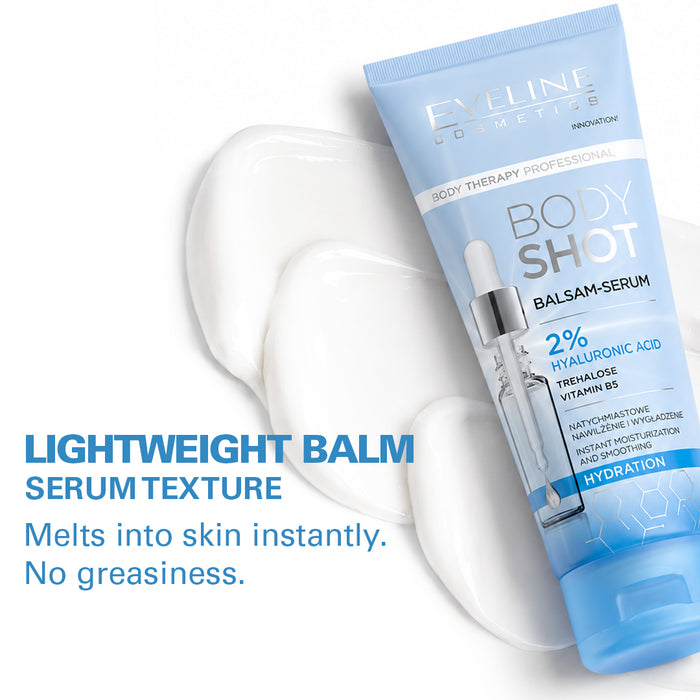 Eveline Cosmetics Body Shot Balm-serum 2% Hyaluronic Acid Hydration 200 ml