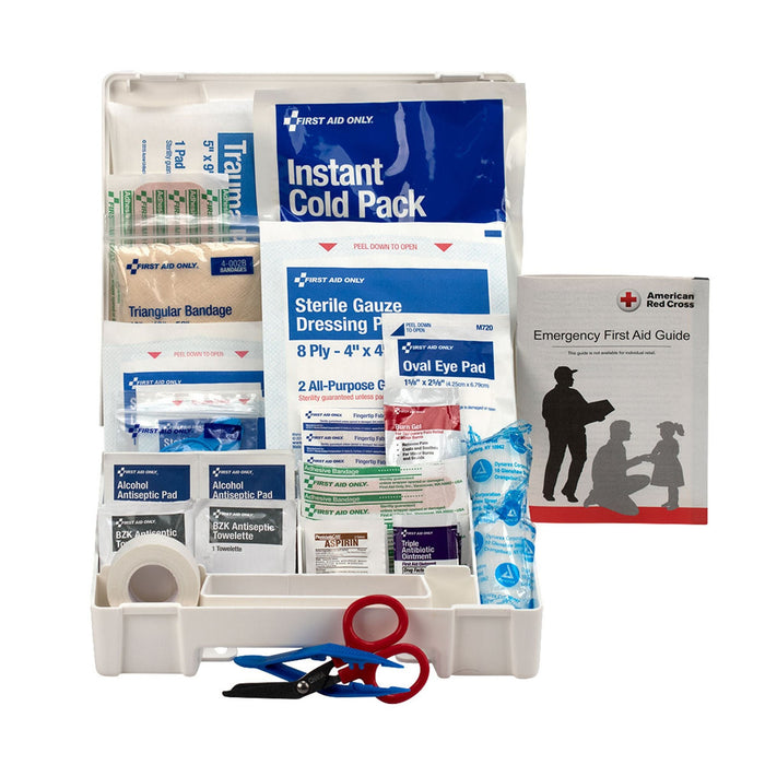 First Aid Only Ten-Person First Aid Kit, Plastic Case with Dividers