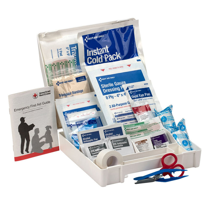 First Aid Only Ten-Person First Aid Kit, Plastic Case with Dividers
