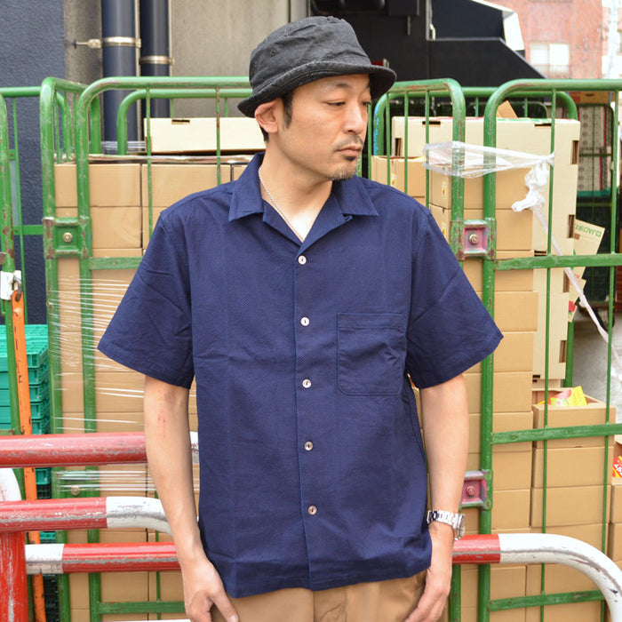 FOB FACTORY､F3500､INDIGO HOLIDAY SHIRT