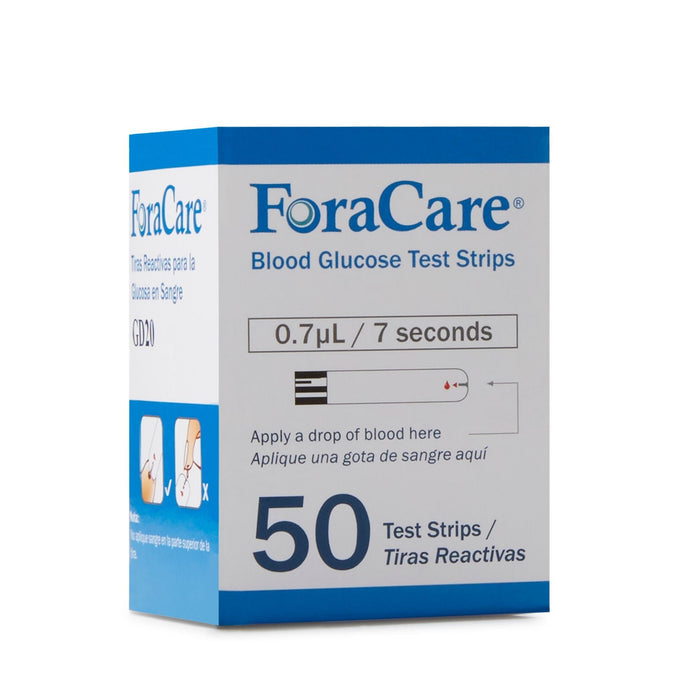 FORA GD20 Blood Glucose Test Strips, 50 Count - GD20FS50-Box - LL Medico