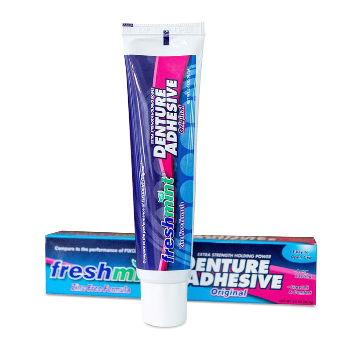 Freshmint Denture Adhesive Original, Zinc Free, 2 oz