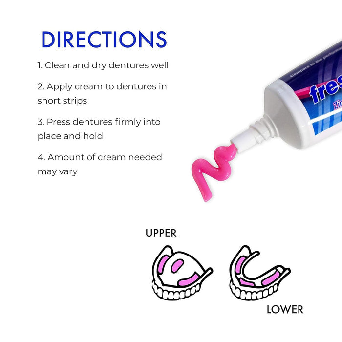 Freshmint Denture Adhesive Original, Zinc Free, 2 oz