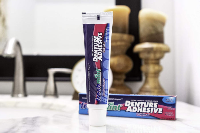 Freshmint Denture Adhesive Original, Zinc Free, 2 oz