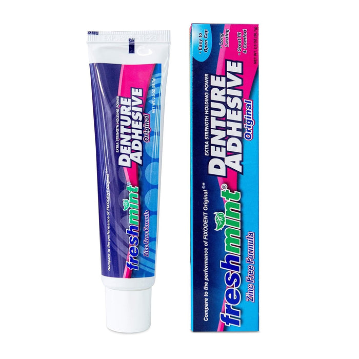 Freshmint Denture Adhesive Original, Zinc Free, 2 oz