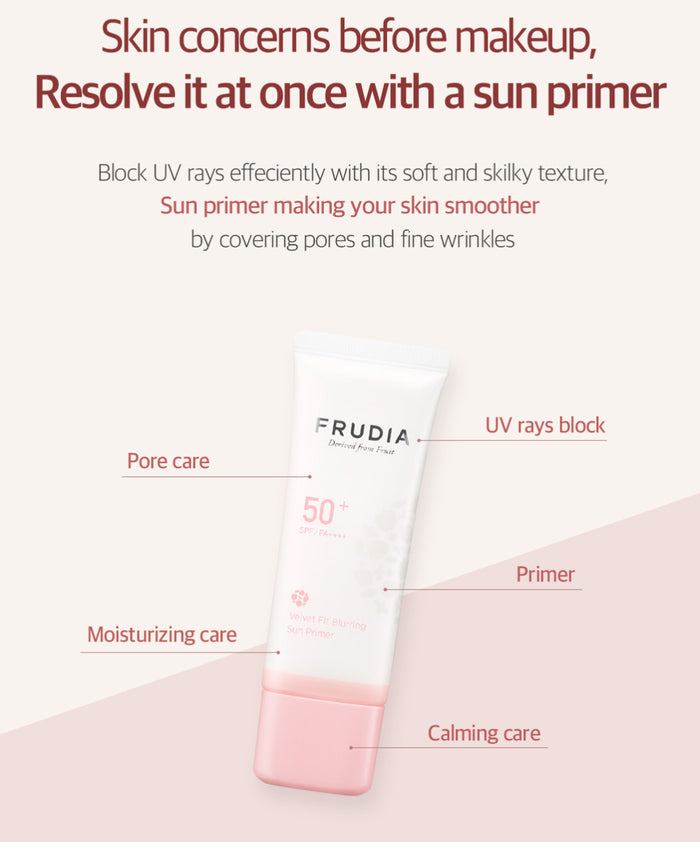 Frudia Velvet Fit Blurring Sun Primer ominaisuudet