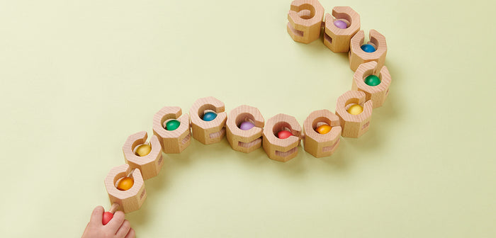 Geni Toys Wooden Connectable Chain Cobit - 6 Pieces