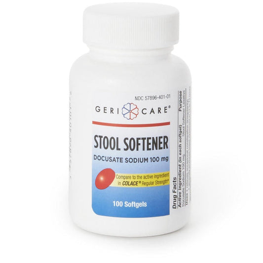 Geri - Care Stool Softener, 100 ct Bottle - 401-01-GCP - LL Medico