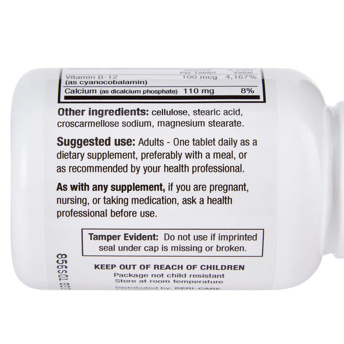 Geri - Care Vitamin B12 Supplement, 100 mcg - 856-01-HST - LL Medico