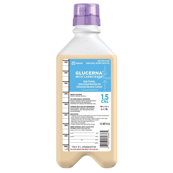 Glucerna 1.5 Cal Tube Feeding Formula, Unflavored, 33.8 oz - 62679-Single - LL Medico